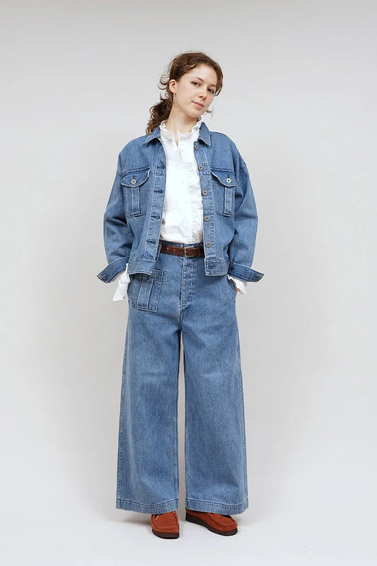 ◯ Nigel Cabourn woman - BATTLE DRESS PANT DENIM - INDIGO