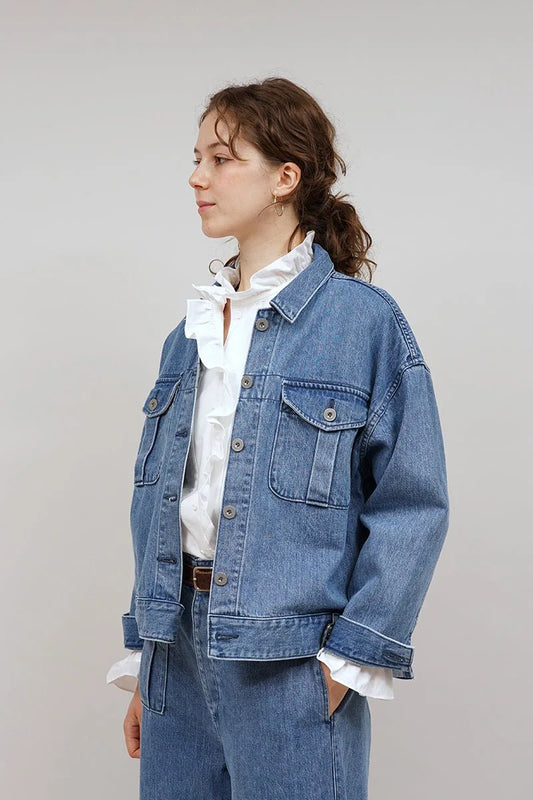 ◯ Nigel Cabourn woman - BATTLE DRESS JACKET DENIM - INDIGO