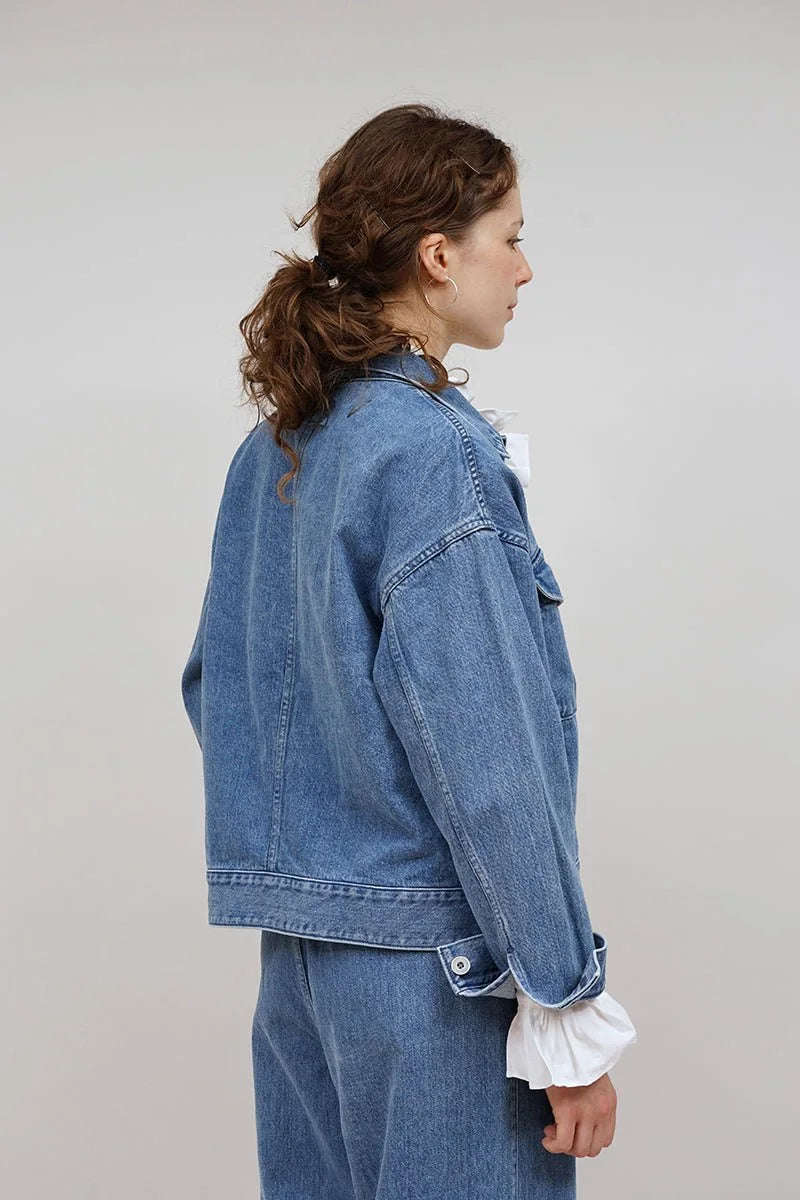 ◯ Nigel Cabourn woman - BATTLE DRESS JACKET DENIM - INDIGO