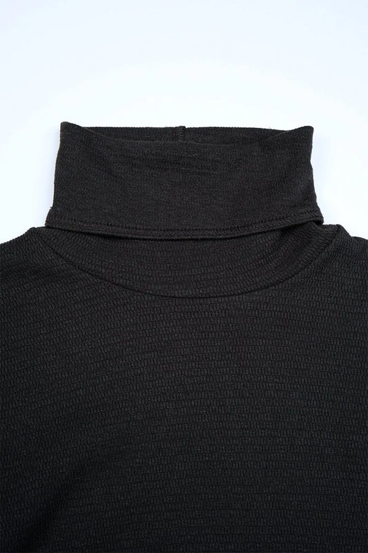 Nigel Cabourn woman - HIGH NECK LONG SLEEVE C/S - BLACK