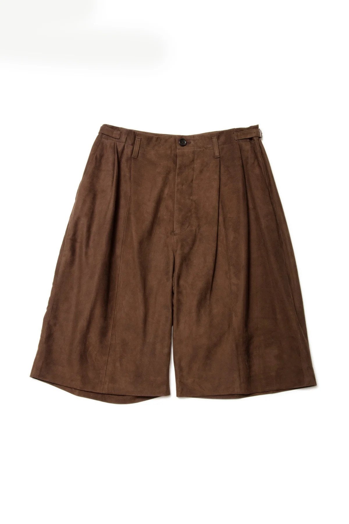 quitan - WIDE TUCKED SHORTS - BROWN