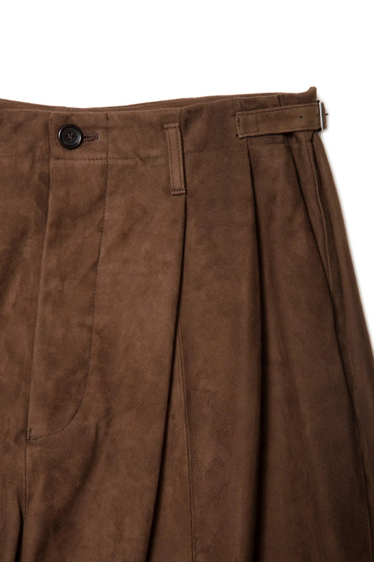 quitan - WIDE TUCKED SHORTS - BROWN