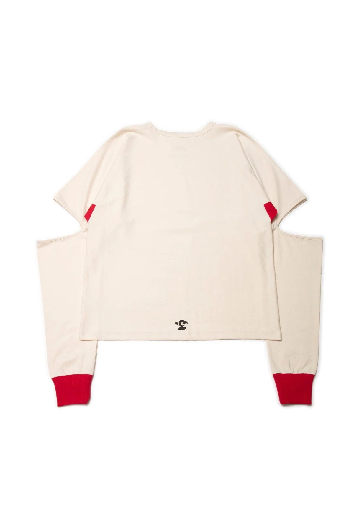 quitan - KIMONO LS TEE - ECRU/RED