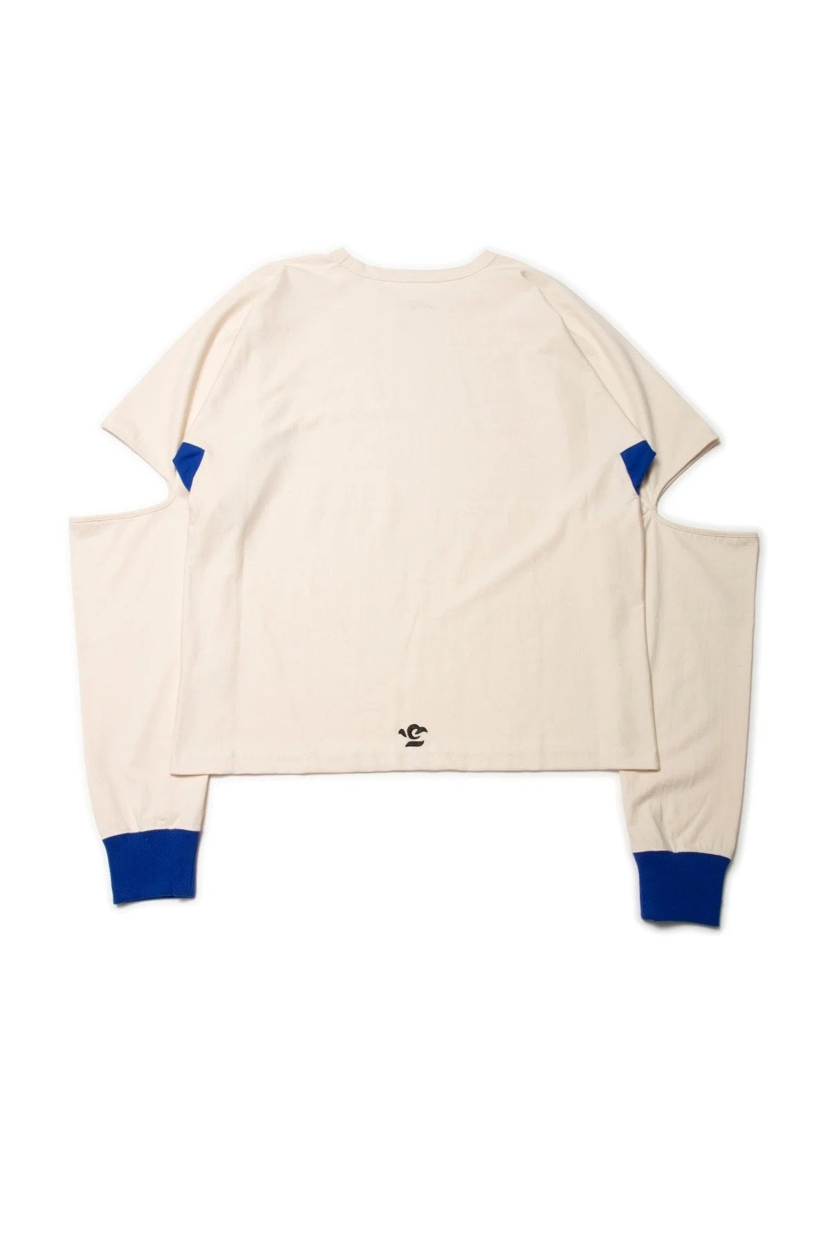 quitan - KIMONO LS TEE - ECRU/BLUE