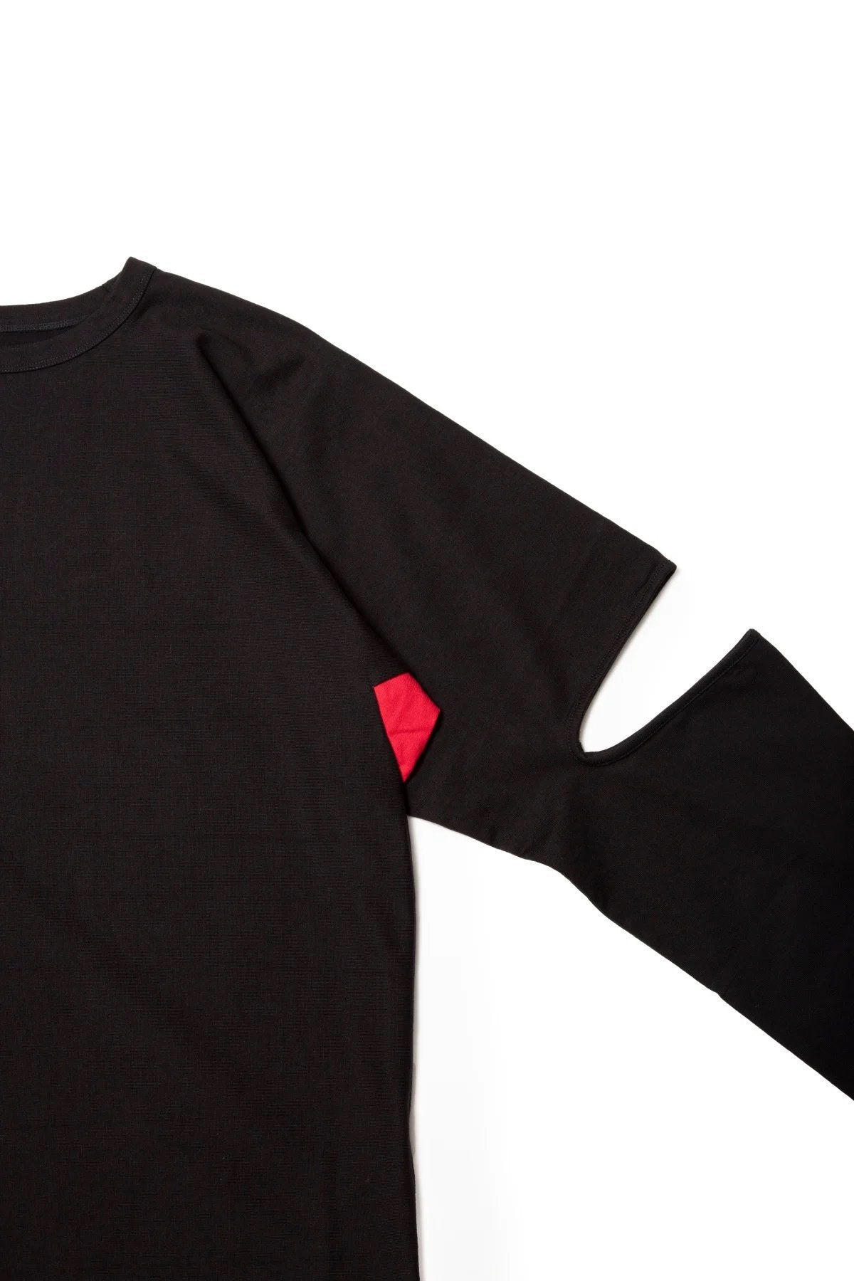 quitan -KIMONO LS TEE - BLACK/RED