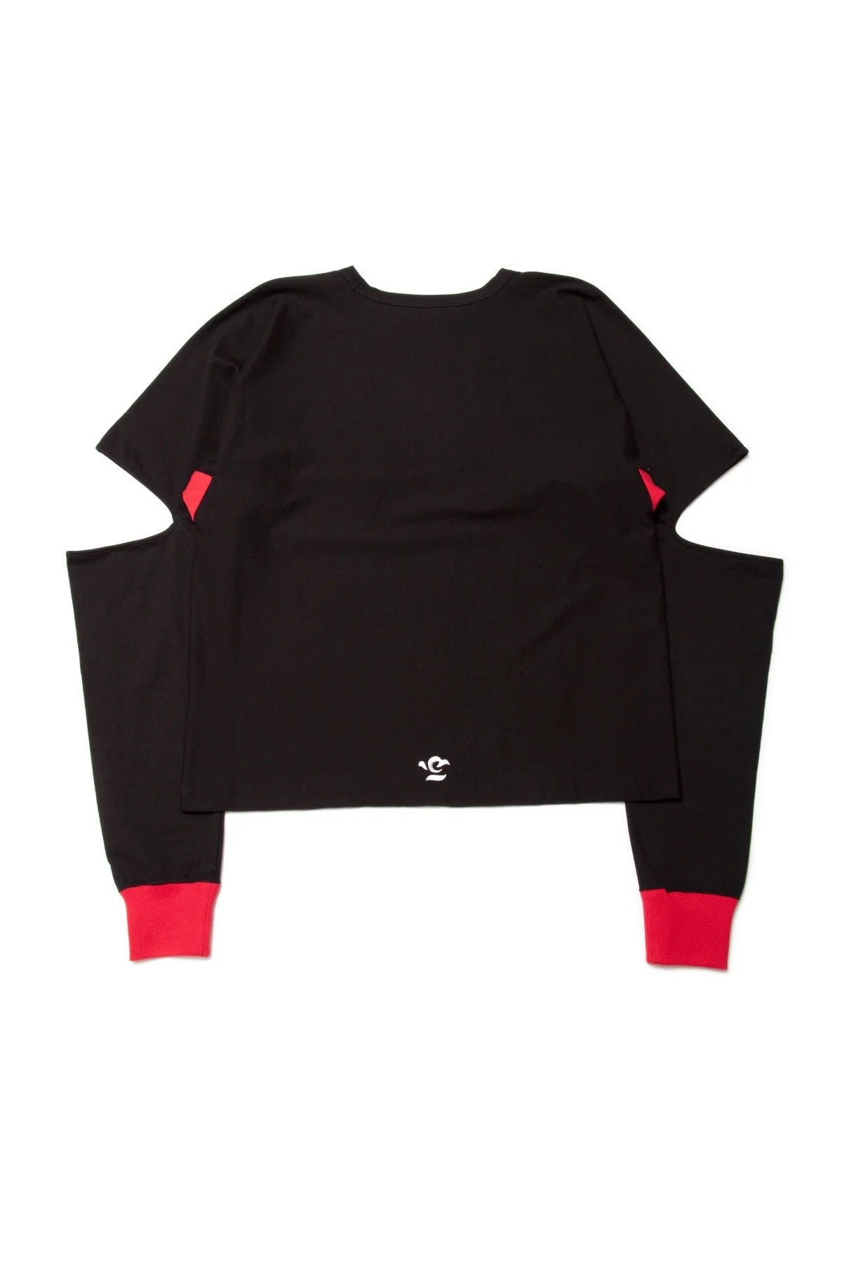 quitan -KIMONO LS TEE - BLACK/RED