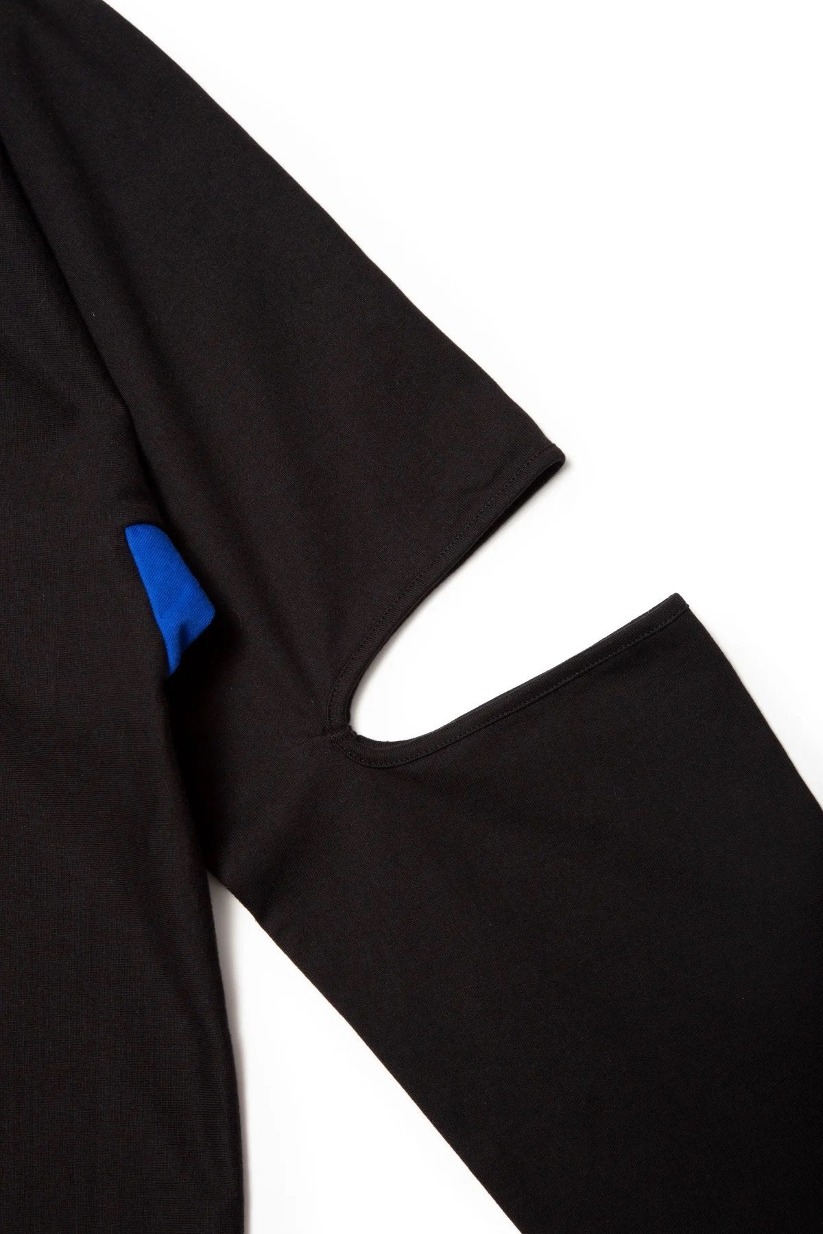 quitan -KIMONO LS TEE - BLACK/BLUE