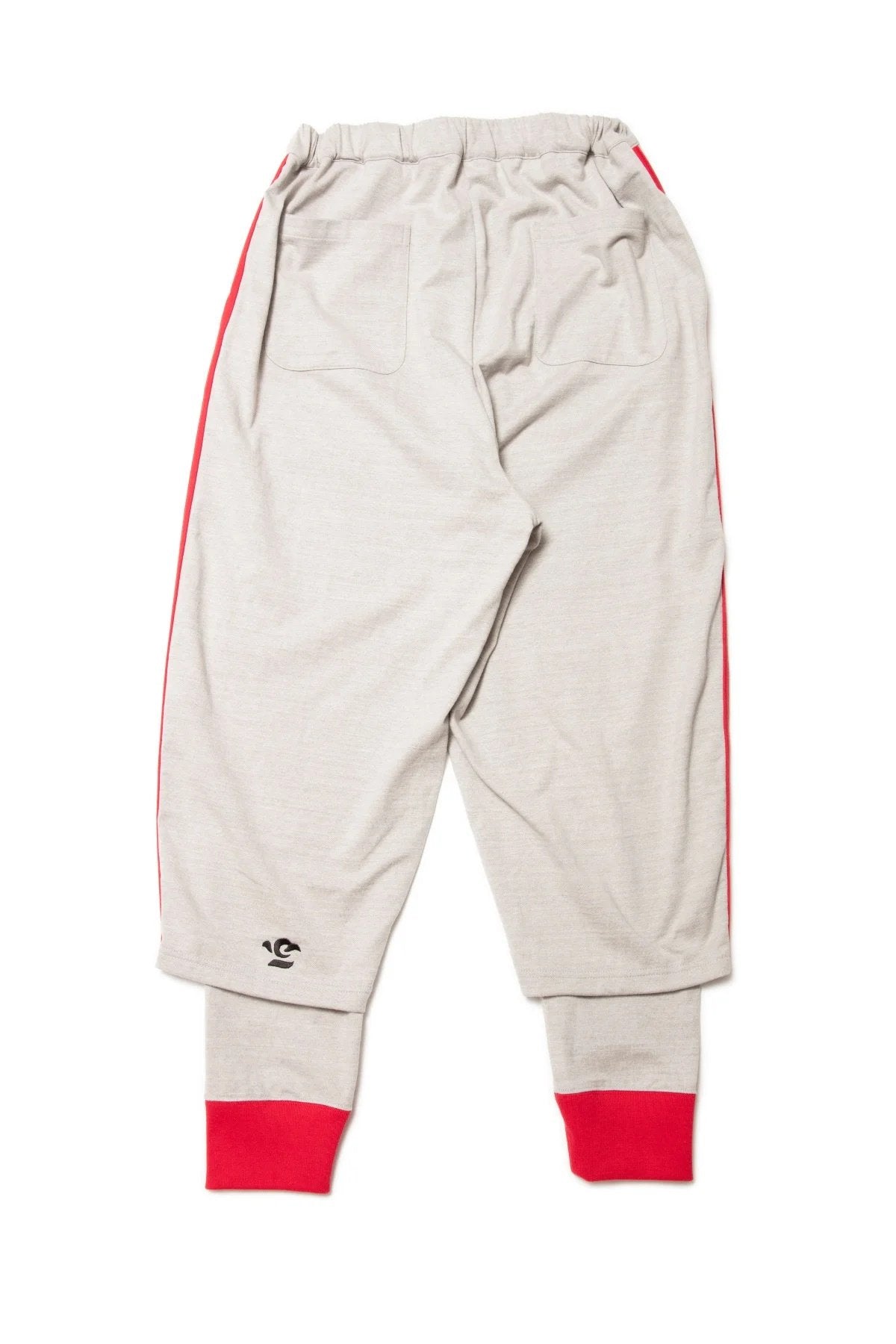 quitan - KASANE EASY PANTS - GRAY/RED