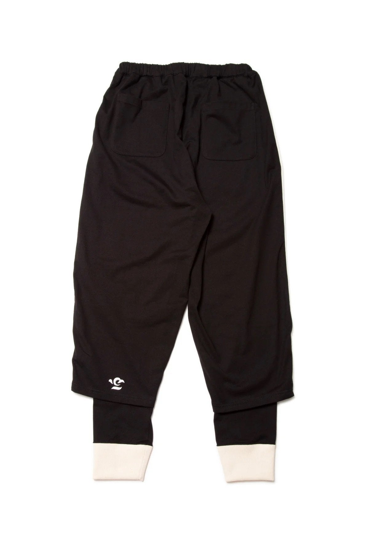 quitan - KASANE EASY PANTS - BLACK/ECRU