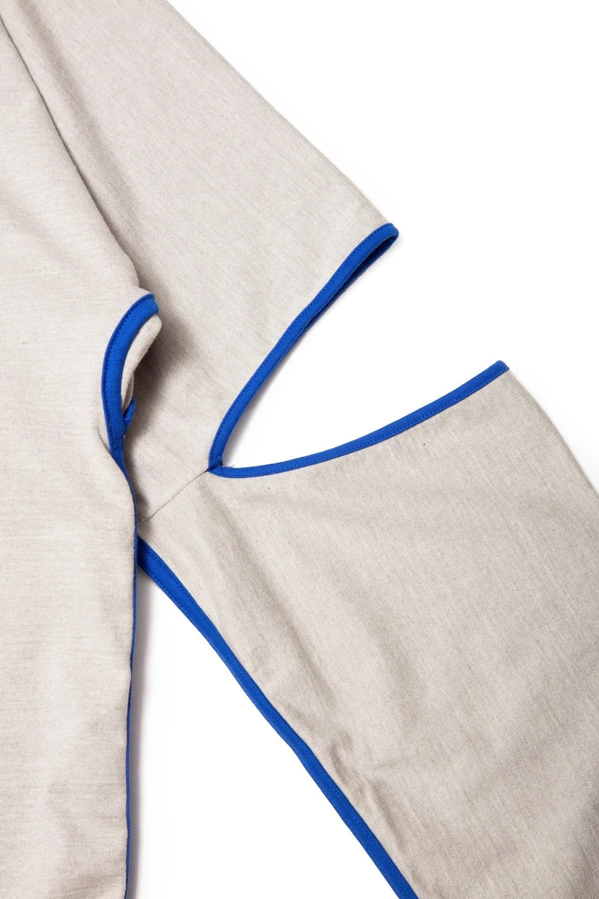 quitan -KIMONO LS TEE - GRAY/BLUE