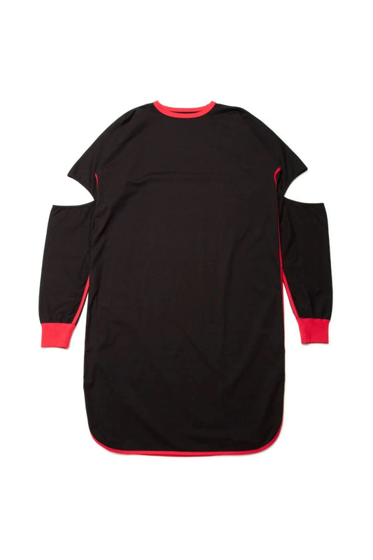 quitan - KIMONO LS DRESS - BLACK/RED