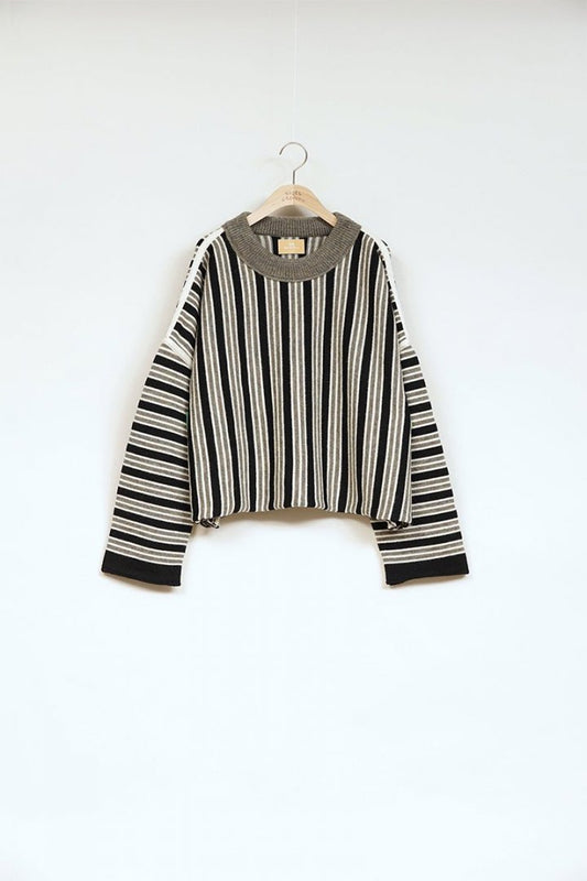 ◯ Nigel Cabourn woman - CHURCH KNIT P/O - BLACK