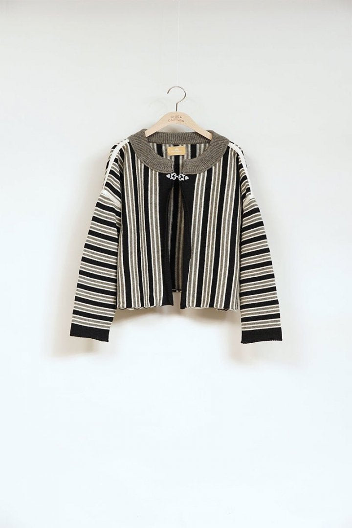 ◯ Nigel Cabourn woman - CHURCH CARDIGAN C/D - BLACK