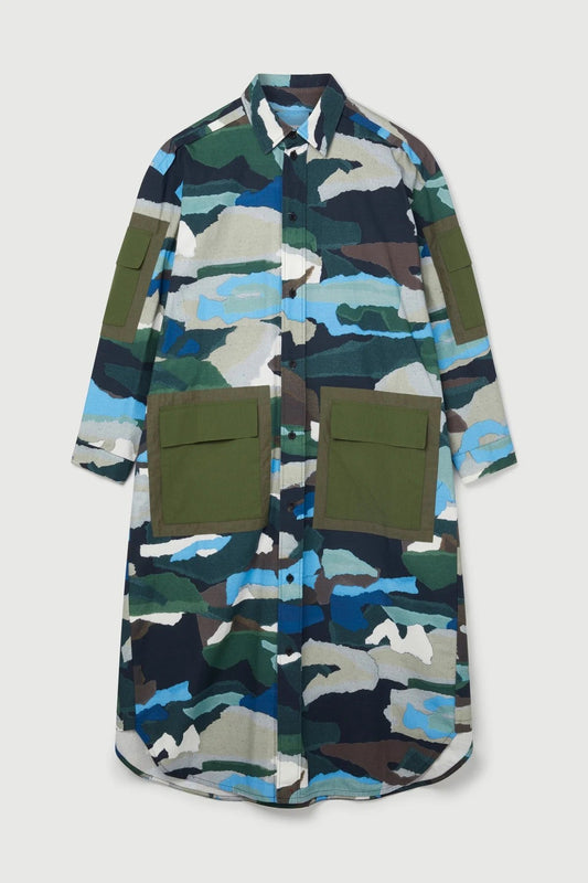 toogood - THE NAVIGATOR DRESS - TORN PAPER CAMO