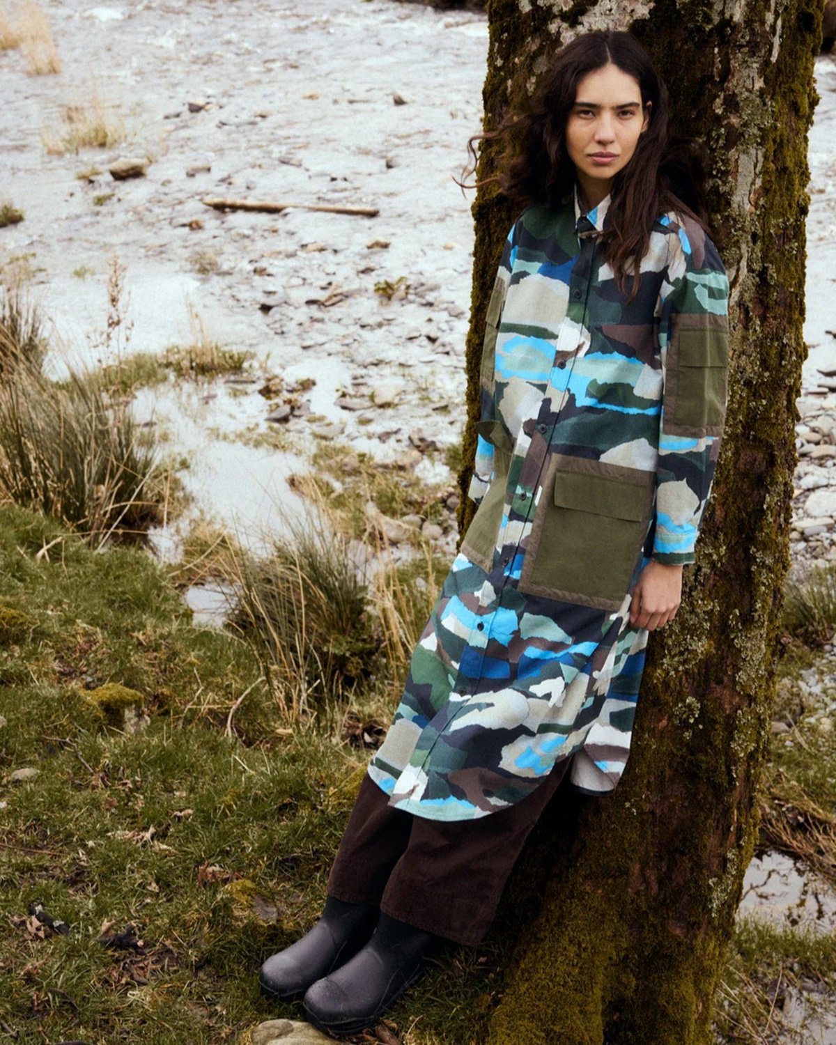 toogood - THE NAVIGATOR DRESS - TORN PAPER CAMO