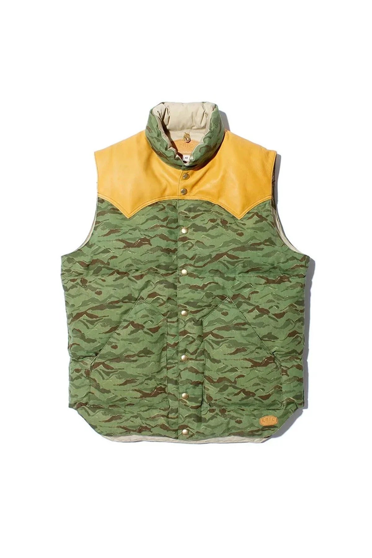 ◯ Nigel Cabourn - RMFC-55 DOWN VEST CAMO - GREEN