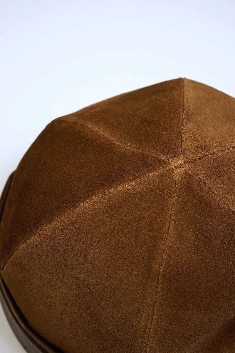 ◯ Nigel Cabourn - ROLL CAP OIL VELOUR - BROWN