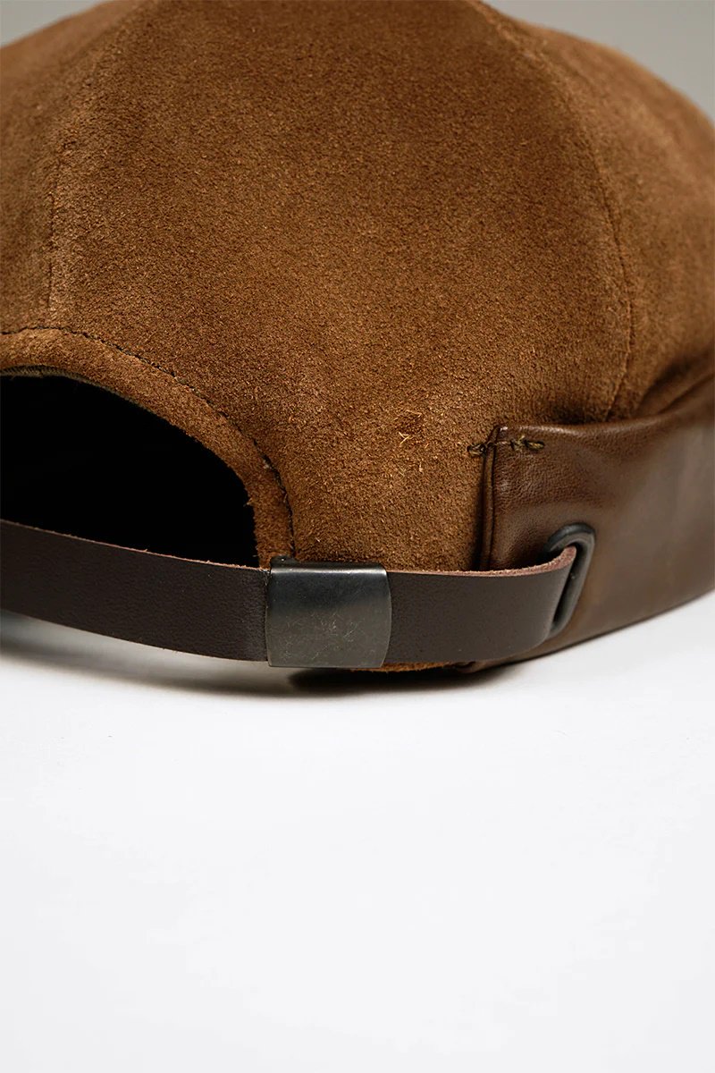 ◯ Nigel Cabourn - ROLL CAP OIL VELOUR - BROWN