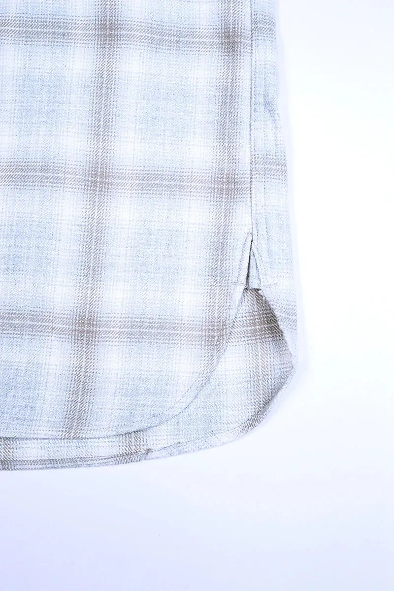 ◯ Nigel Cabourn - THARKAY SHIRT OMBRE NEL - LIGHT GRAY