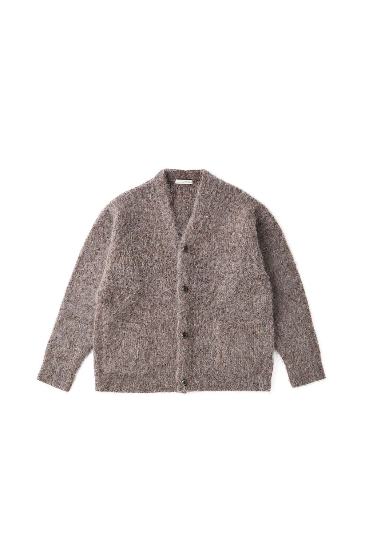 ○OLD JOE - BLENDED ALPAKA CARDIGAN - BARK BROWN