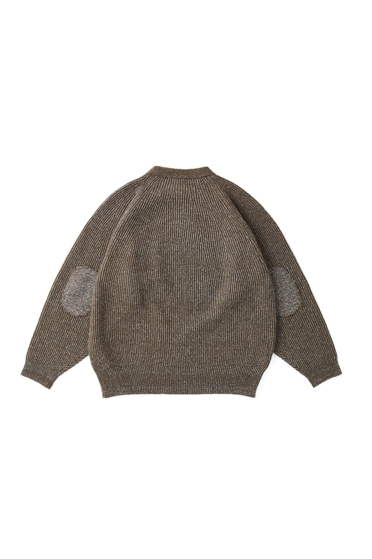 ○OLD JOE - SILK NEP WOOL MOCK-NECK SWEATER - OLIVE STONE