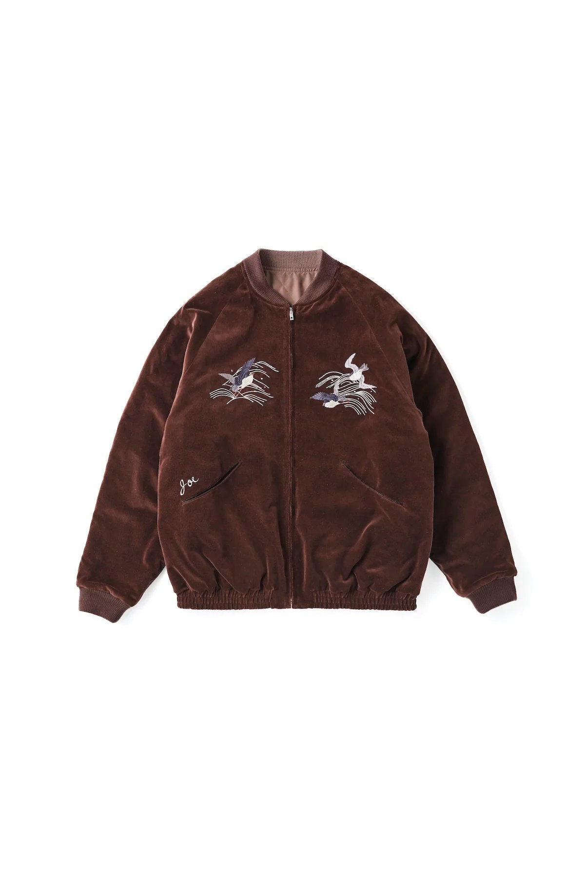 ○OLD JOE - FADED VELVET SOUVENIR JACKET - PORT