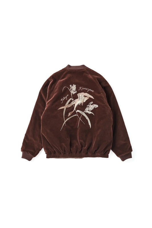 ○OLD JOE - FADED VELVET SOUVENIR JACKET - PORT