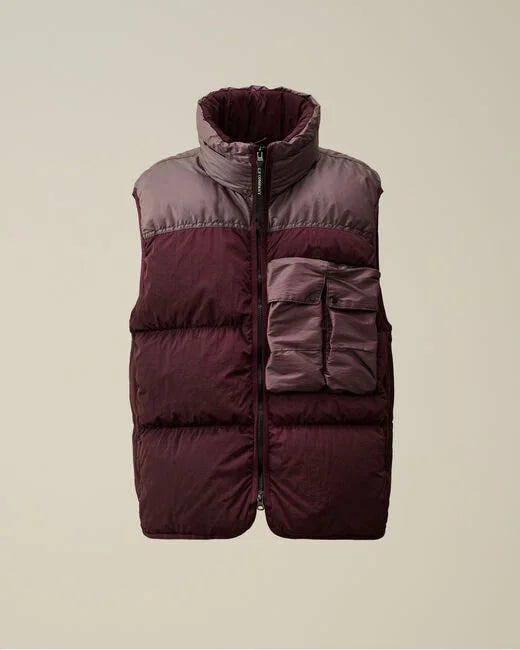 C.P. COMPANY - VEST IN ECO CHROME-E MIXED -POTENT PURPLE