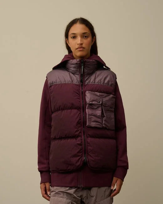 C.P. COMPANY - VEST IN ECO CHROME-E MIXED -POTENT PURPLE