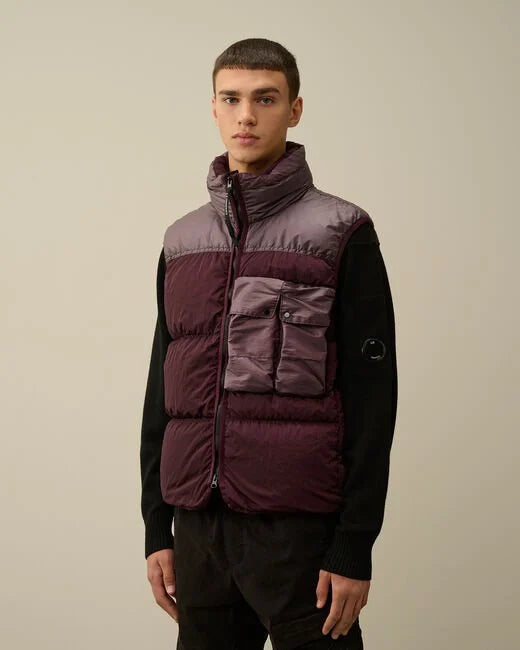 C.P. COMPANY - VEST IN ECO CHROME-E MIXED -POTENT PURPLE