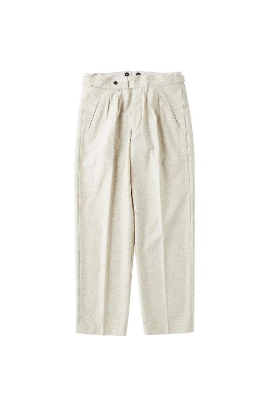 ○OLD JOE - DOUBLE-PLEATED SMARTY TROUSER - NATIRAL