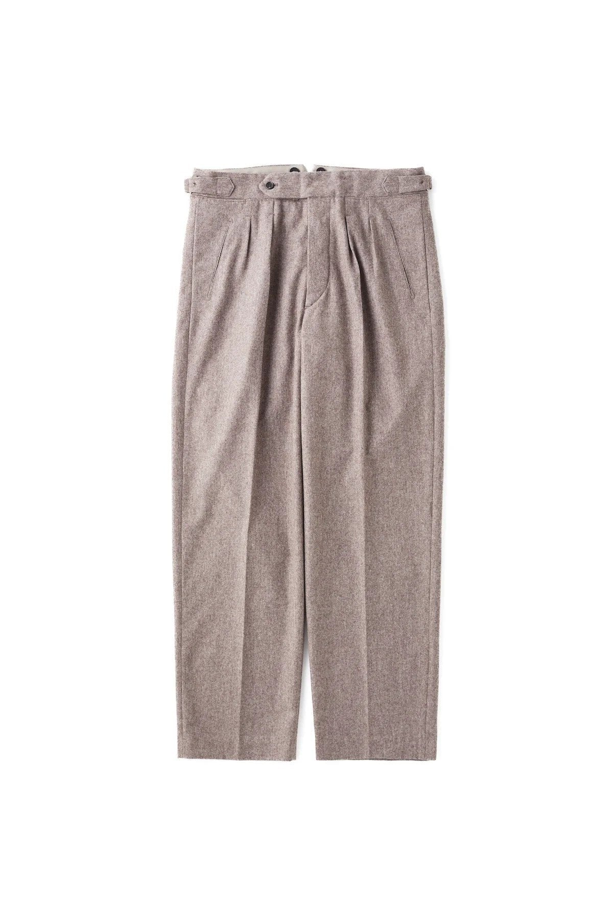 ○OLD JOE - DOUBLE-PLEATED SMARTY TROUSER - TAUPE