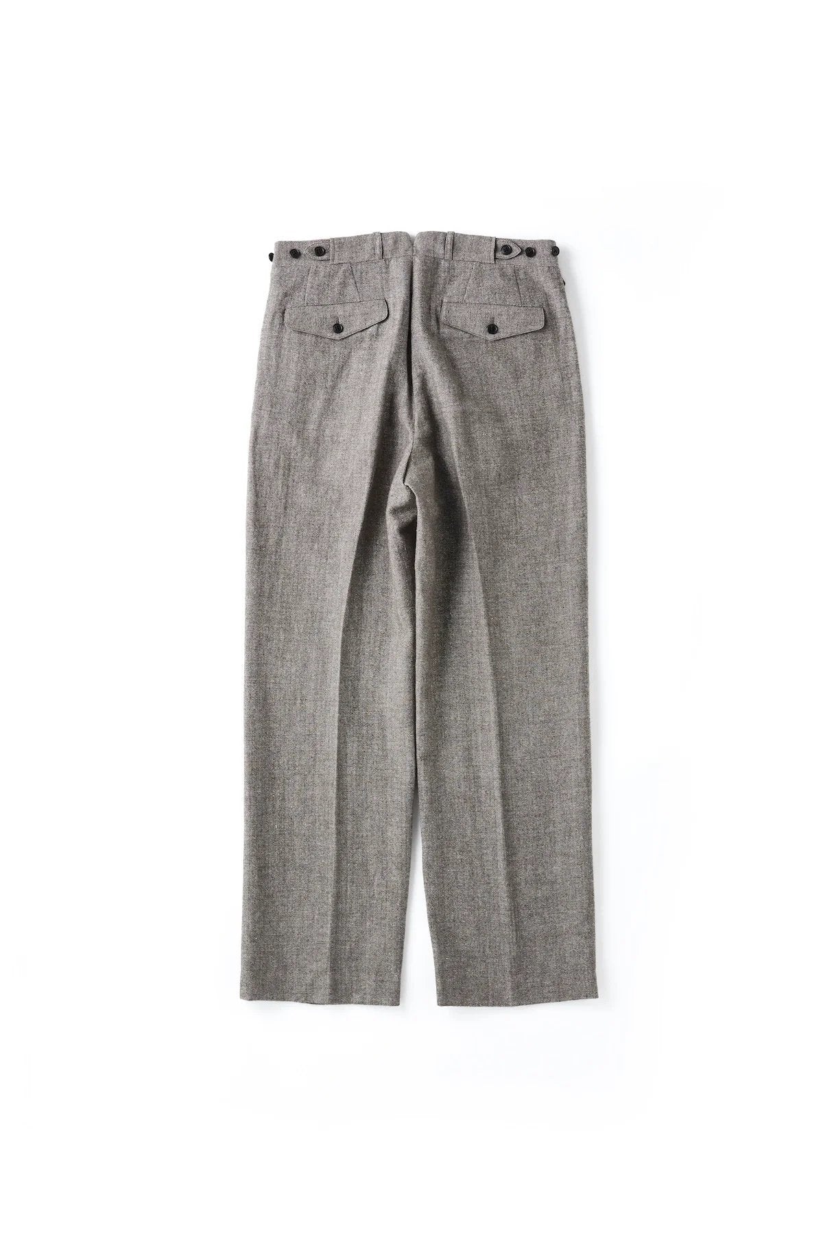 ○OLD JOE - DOUBLE-PLEATED DRAPE TROUSER - FANCY HERRINGBONE