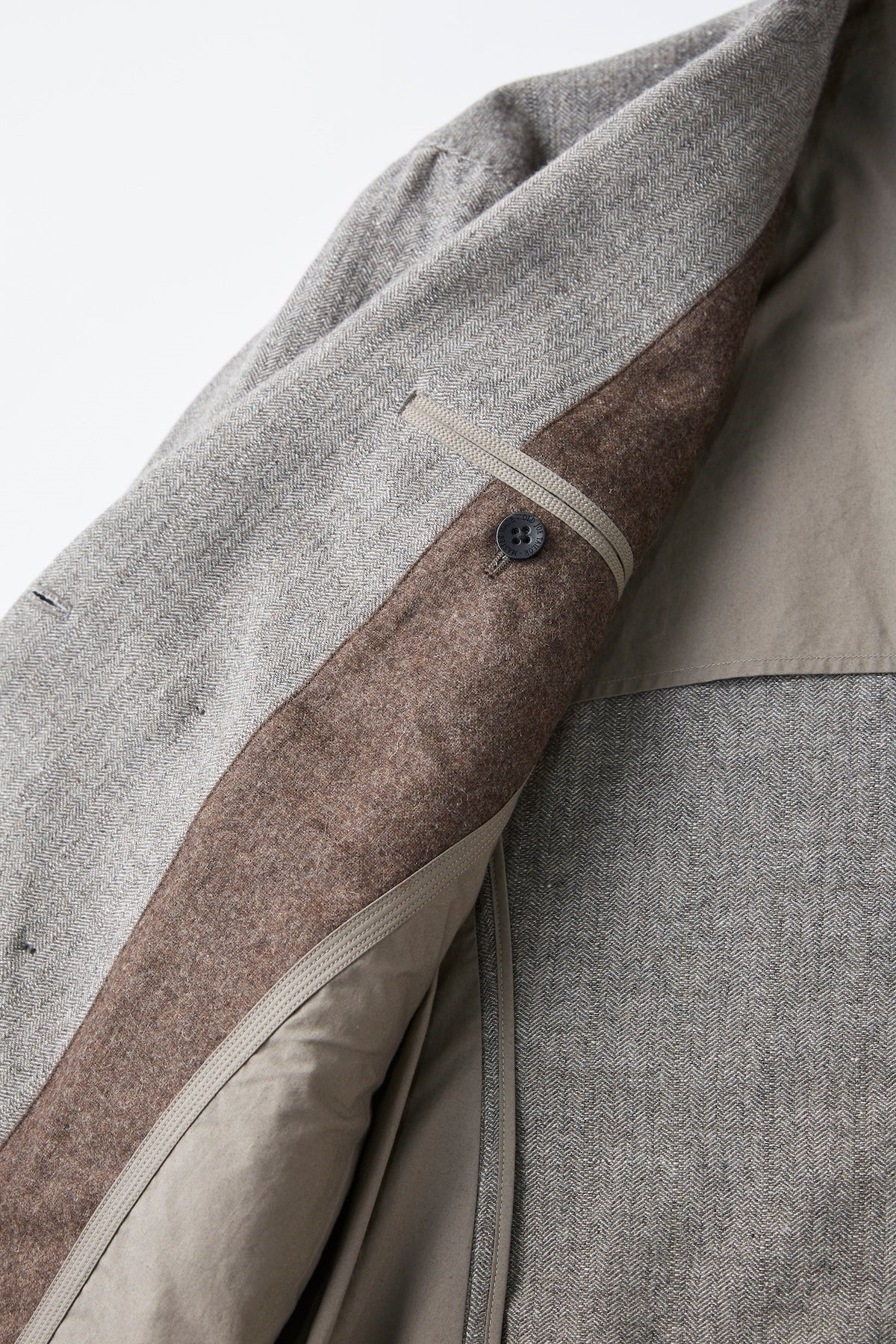 ○OLD JOE - DOUBLE-BREASTED SWING JACKET - FANCY HERRINGBONE