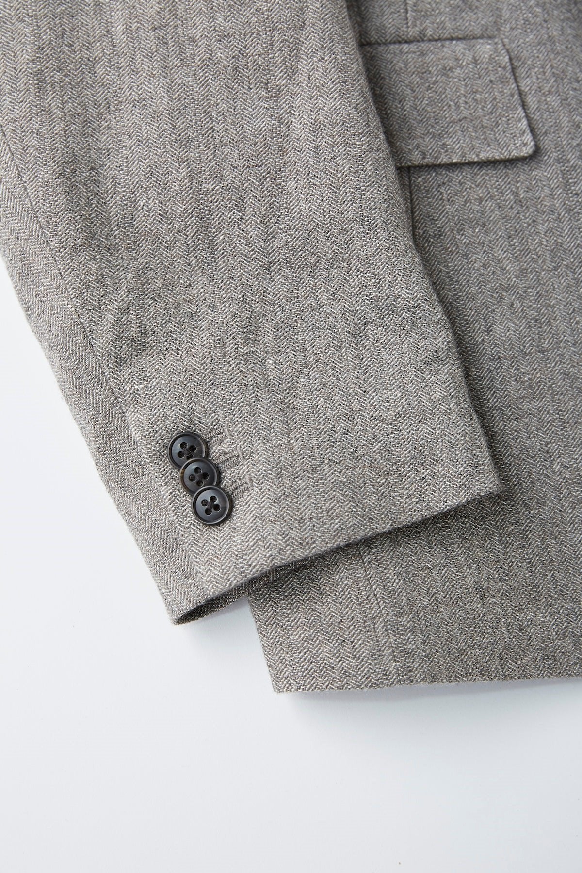 ○OLD JOE - DOUBLE-BREASTED SWING JACKET - FANCY HERRINGBONE