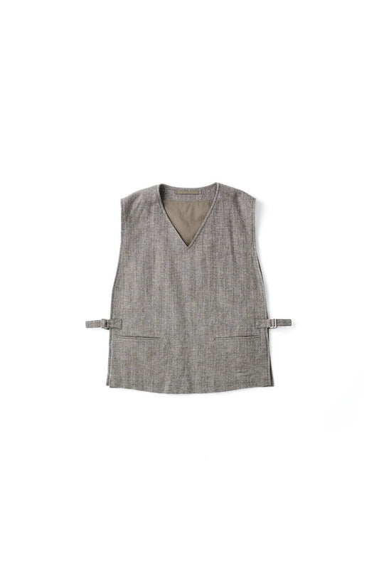 ○OLD JOE - SLIT-SIDE GENTS VEST - FANCY HERRINGBONE