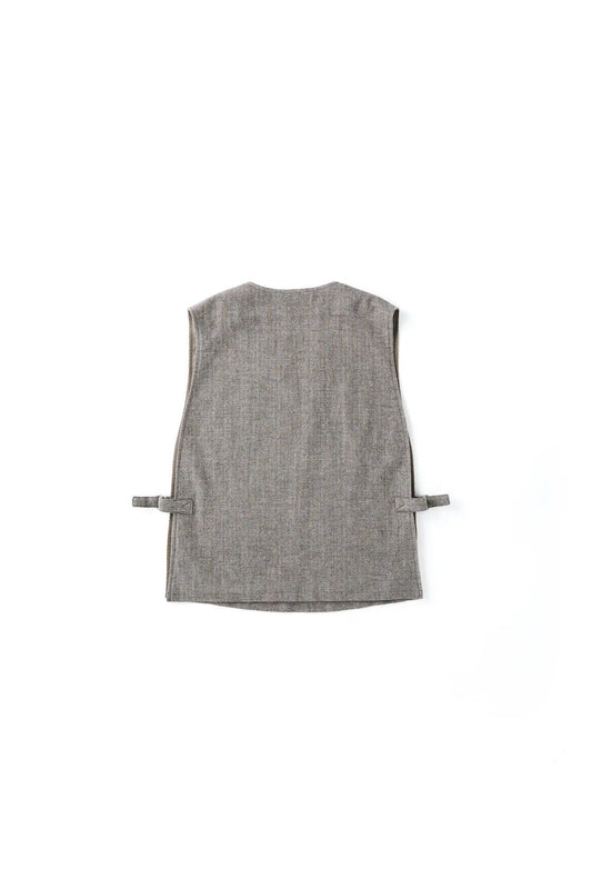 ○OLD JOE - SLIT-SIDE GENTS VEST - FANCY HERRINGBONE