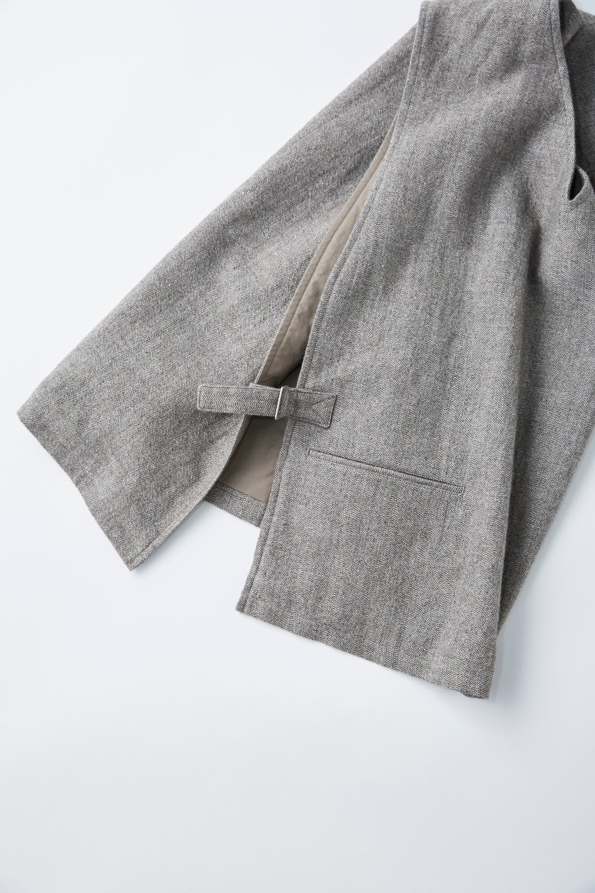 ○OLD JOE - SLIT-SIDE GENTS VEST - FANCY HERRINGBONE