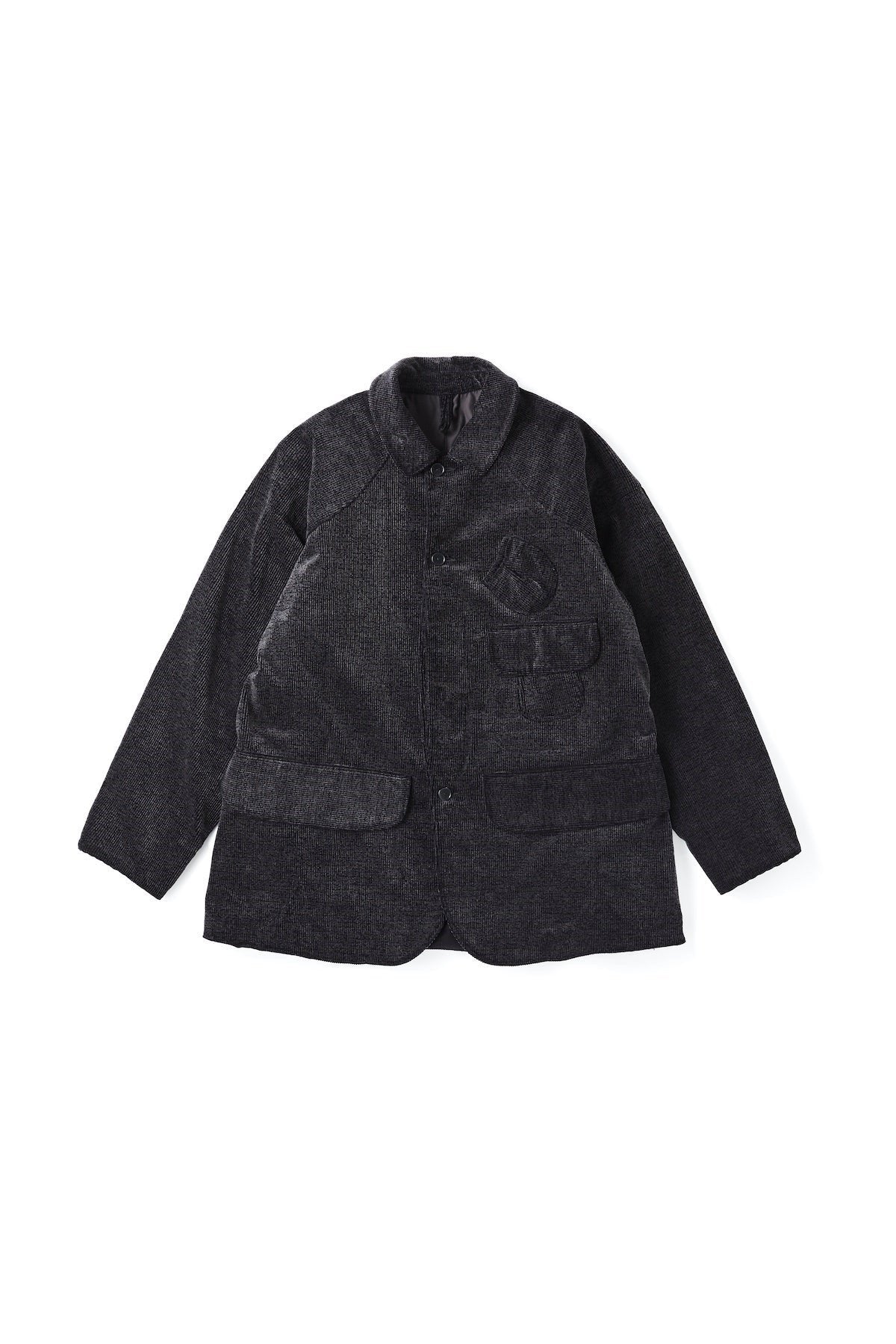 ○OLD JOE - PRINTED CORDS GAME-KEEPER JACKET - MARINE BLACK