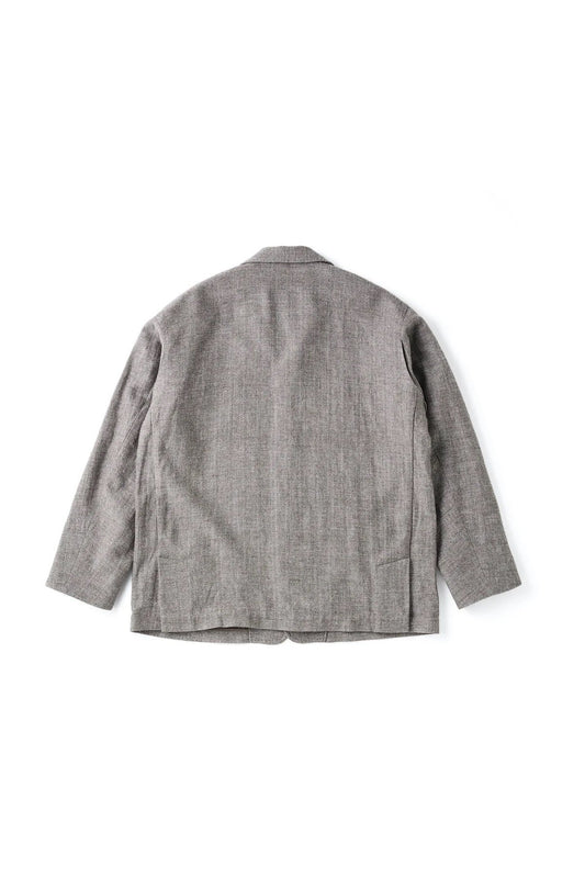 ○OLD JOE - PLEATED-POCKET NASSOW JACKET - FANCY HERRINGBONE