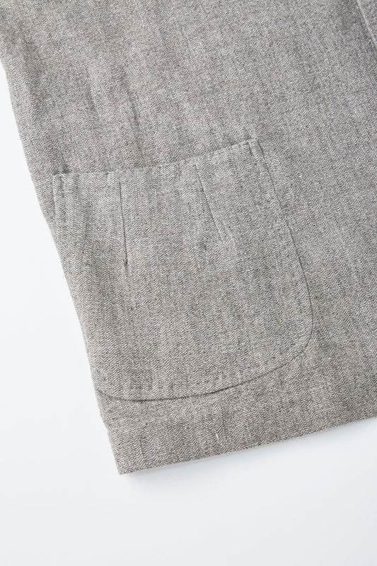 ○OLD JOE - PLEATED-POCKET NASSOW JACKET - FANCY HERRINGBONE