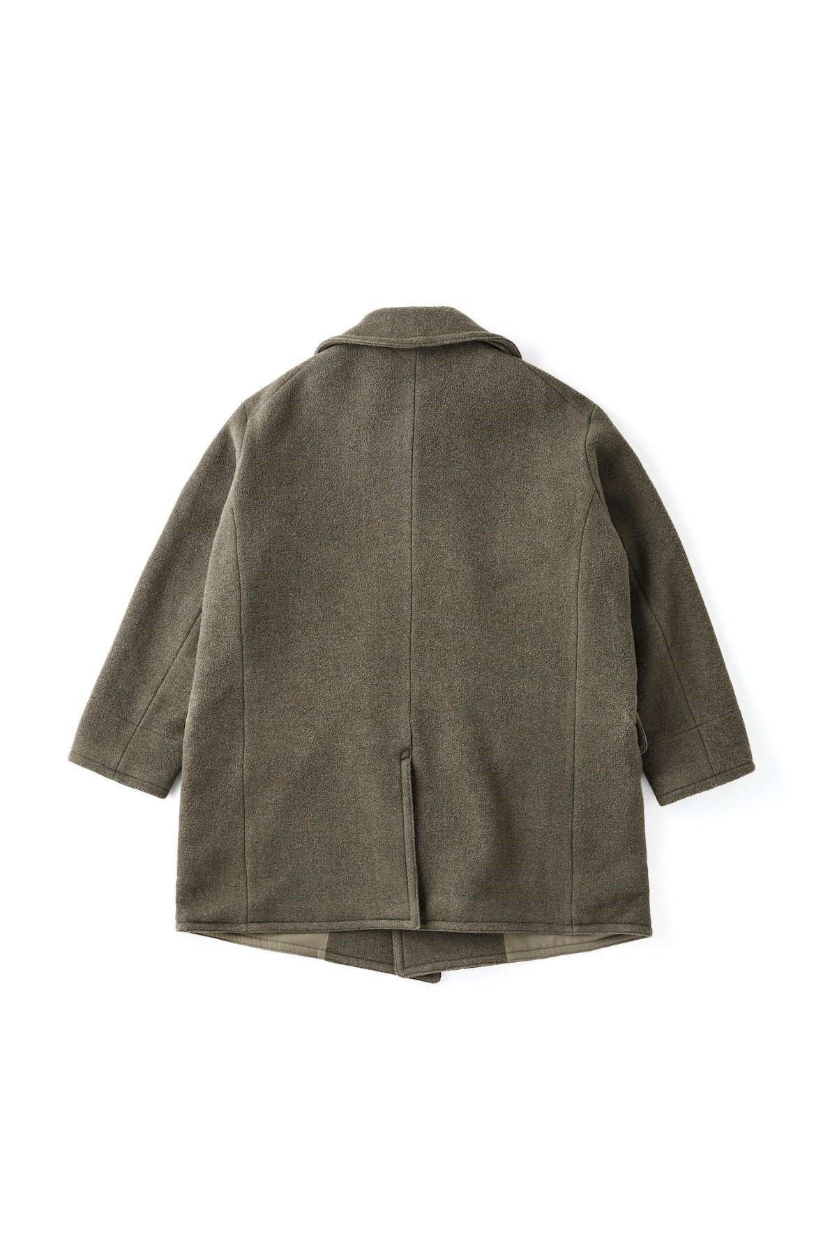 ○OLD JOE - DOUBLE-BREASTED MARINE COAT - OLIVE STONE