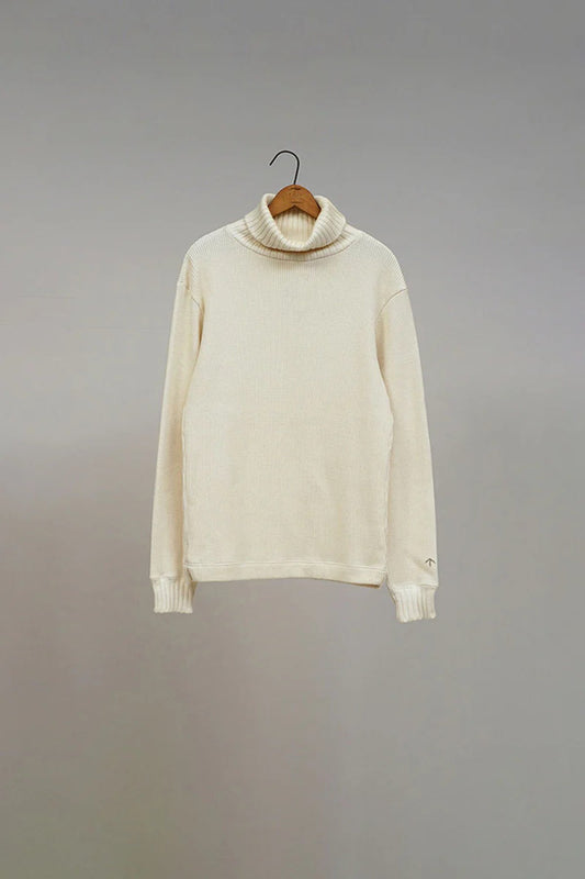 Nigel Cabourn - TURTLE NECK WAFFLE - IVORY