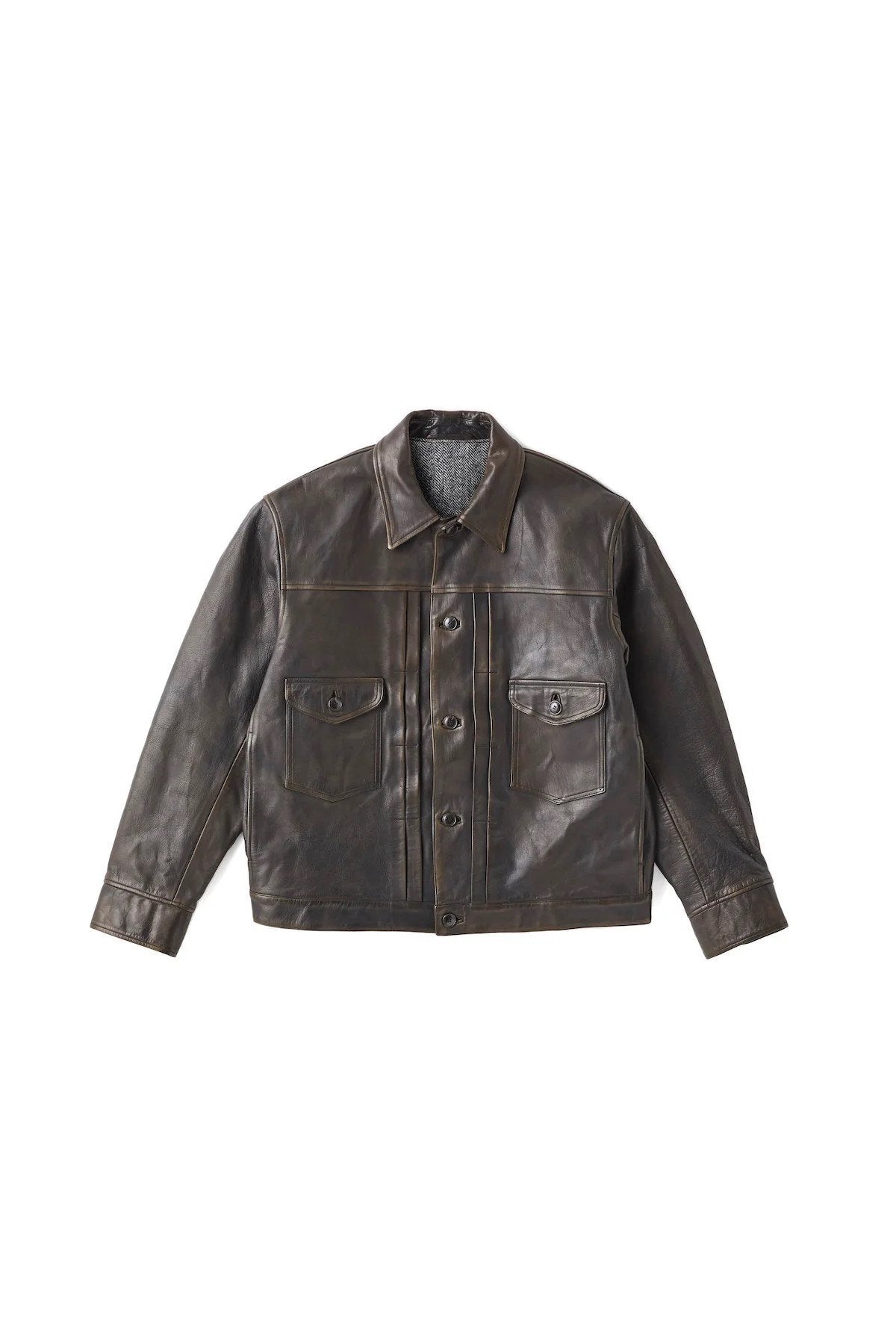 ○OLD JOE - PATINA HORSE-HIDE JEAN JACKET - PATINA BROWN