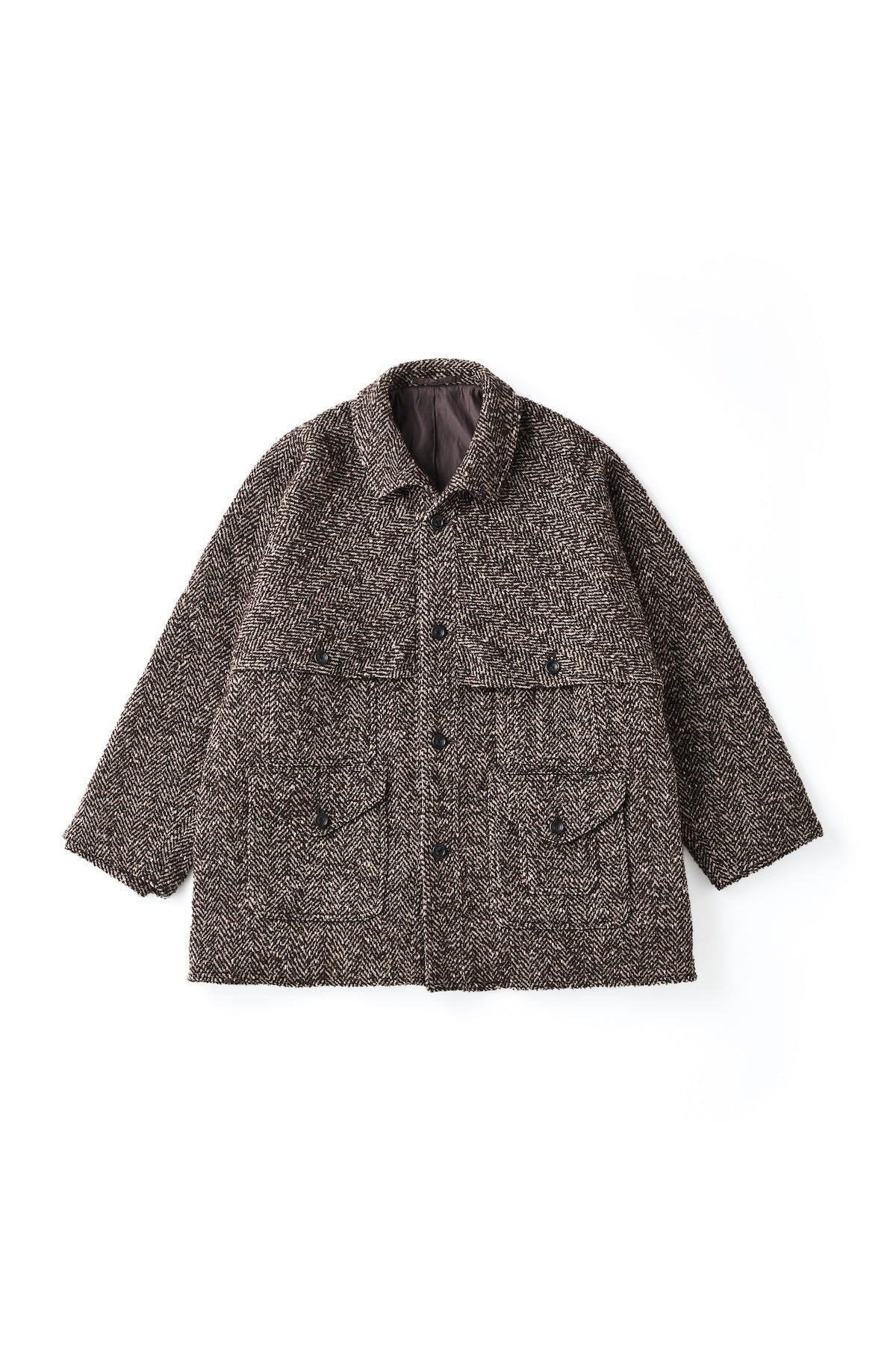 ○OLD JOE - FIELD-STREAM JACKET - COFFEE  HERRINGBONE