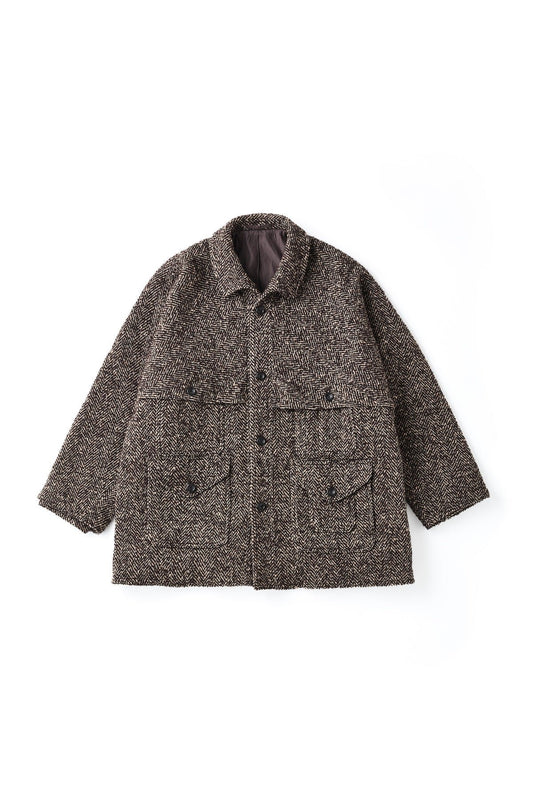 ○OLD JOE - FIELD-STREAM JACKET - COFFEE  HERRINGBONE