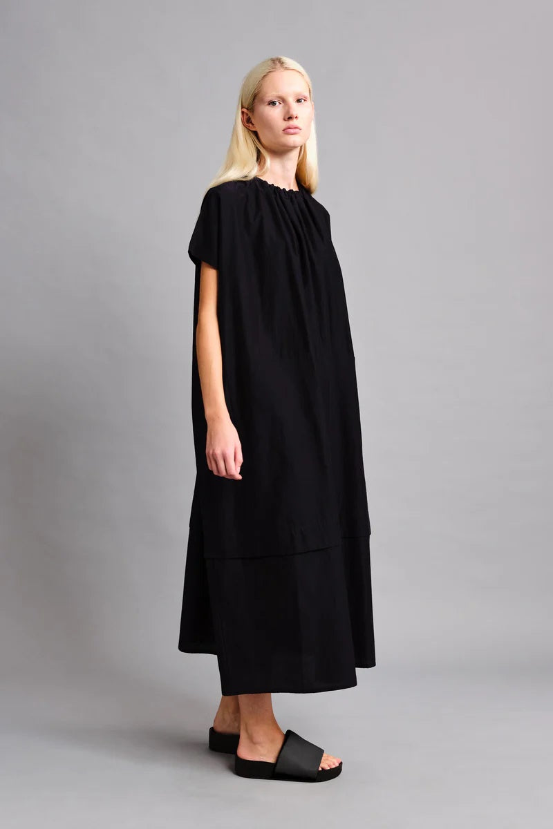 toogood - THE POET DRESS COTTON SILK - INK