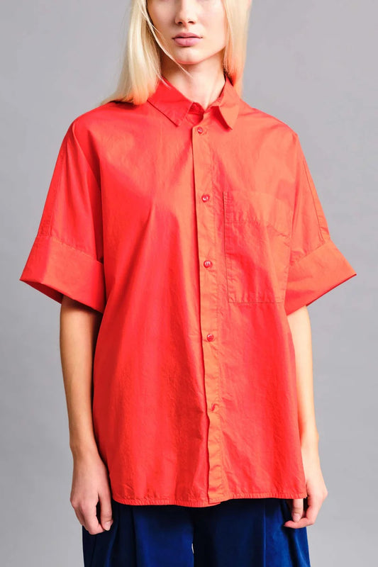 toogood - THE TINKER SHIRT POPLIN - TOMATO