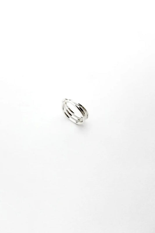 DAN TOMIMATSU - BAND TRIPPLE RING - SILVER