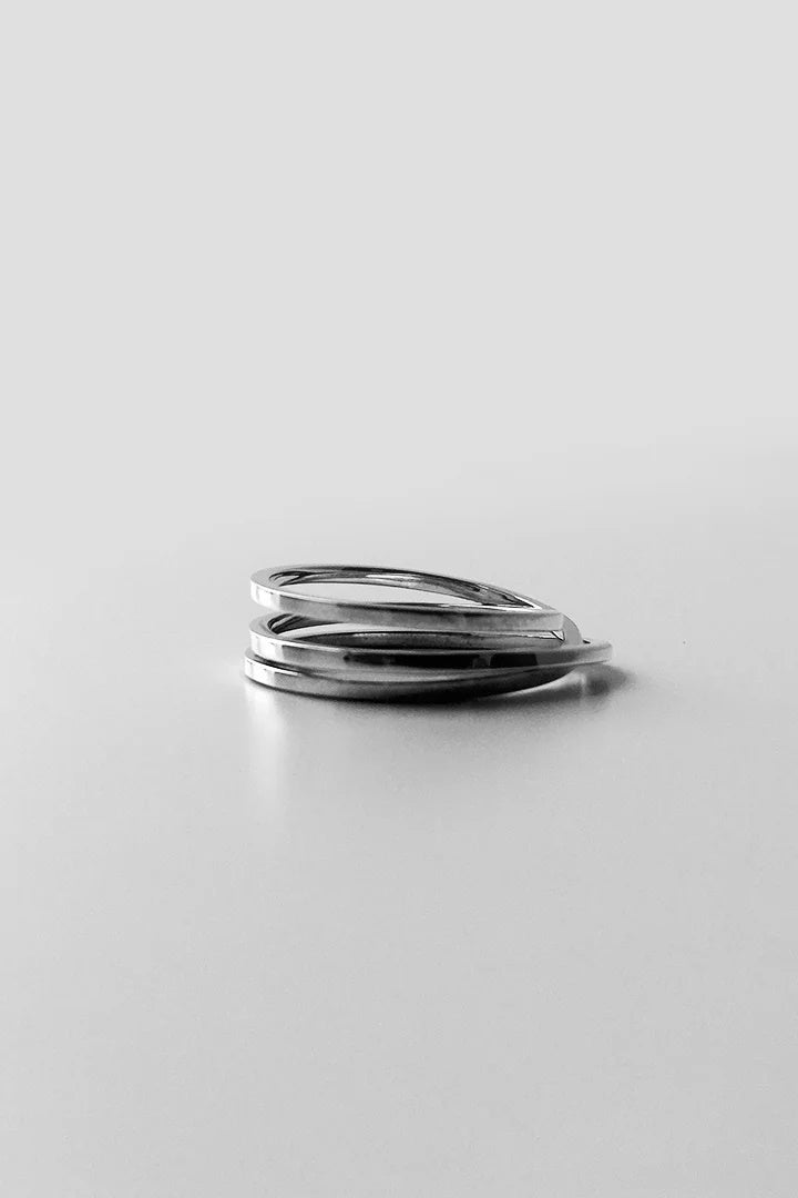 DAN TOMIMATSU - BAND TRIPPLE RING - SILVER